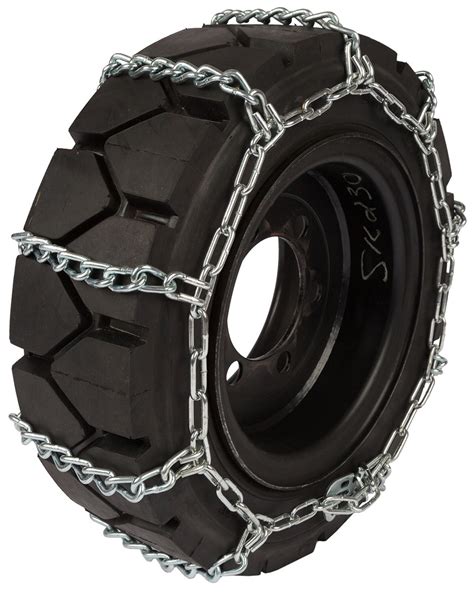 skid steer tire chains for snow|chains for tracked skid steer.